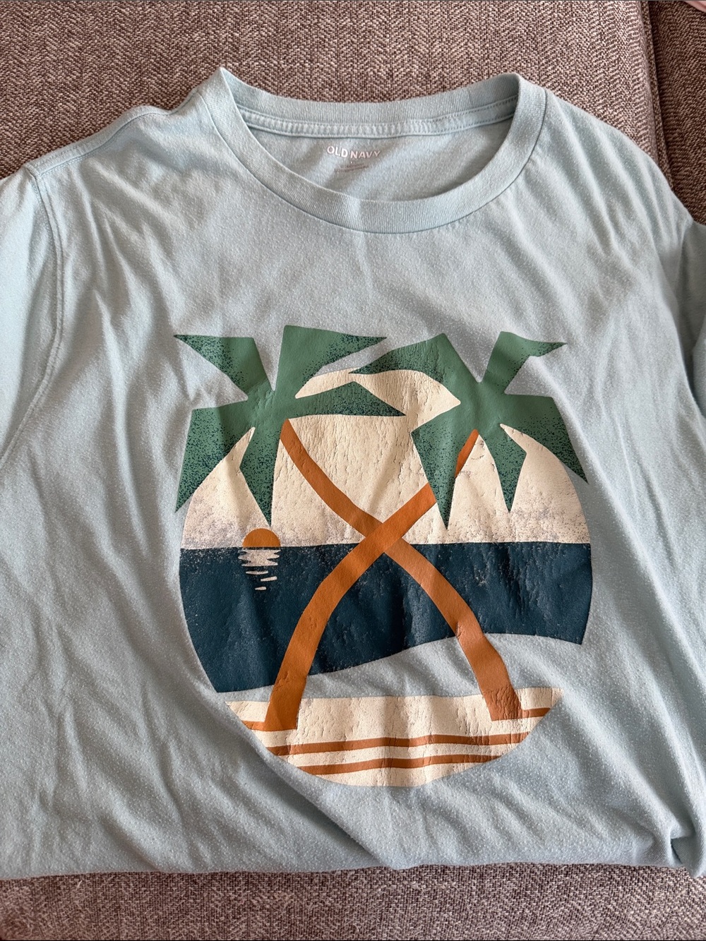 Old Navy Soft-Washed Light Blue Tee